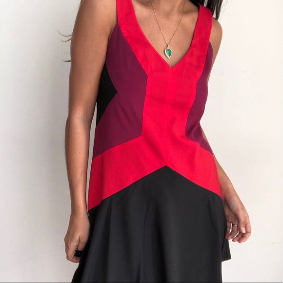NWT JayGodfrey color blocked mini dress 4 - Picture 4 of 6